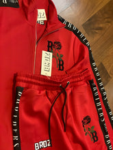 Load image into Gallery viewer, Cherry Red Blocc Brothers Tracksuit

