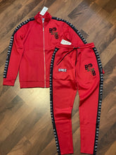 Load image into Gallery viewer, Cherry Red Blocc Brothers Tracksuit

